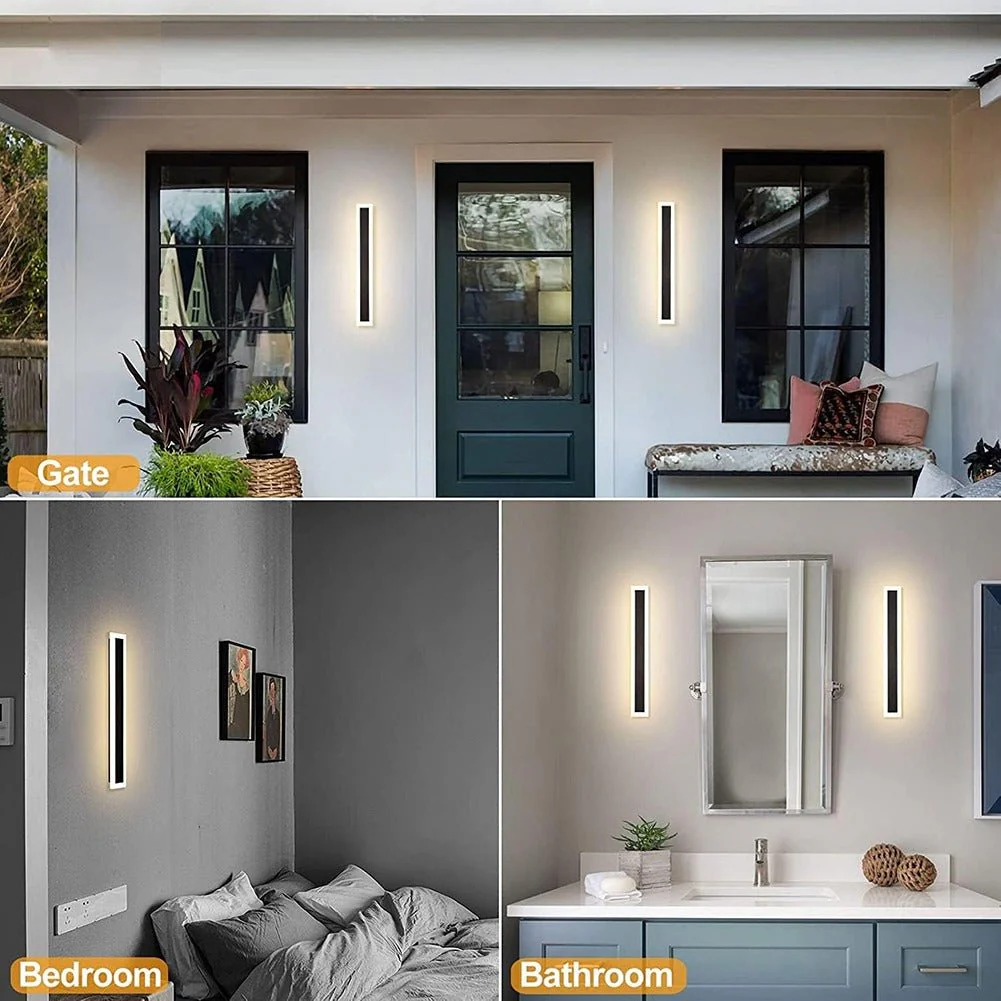 Ultralight Linear LED Wall Light 20W - Multiple Color (BR7125) - Image 4