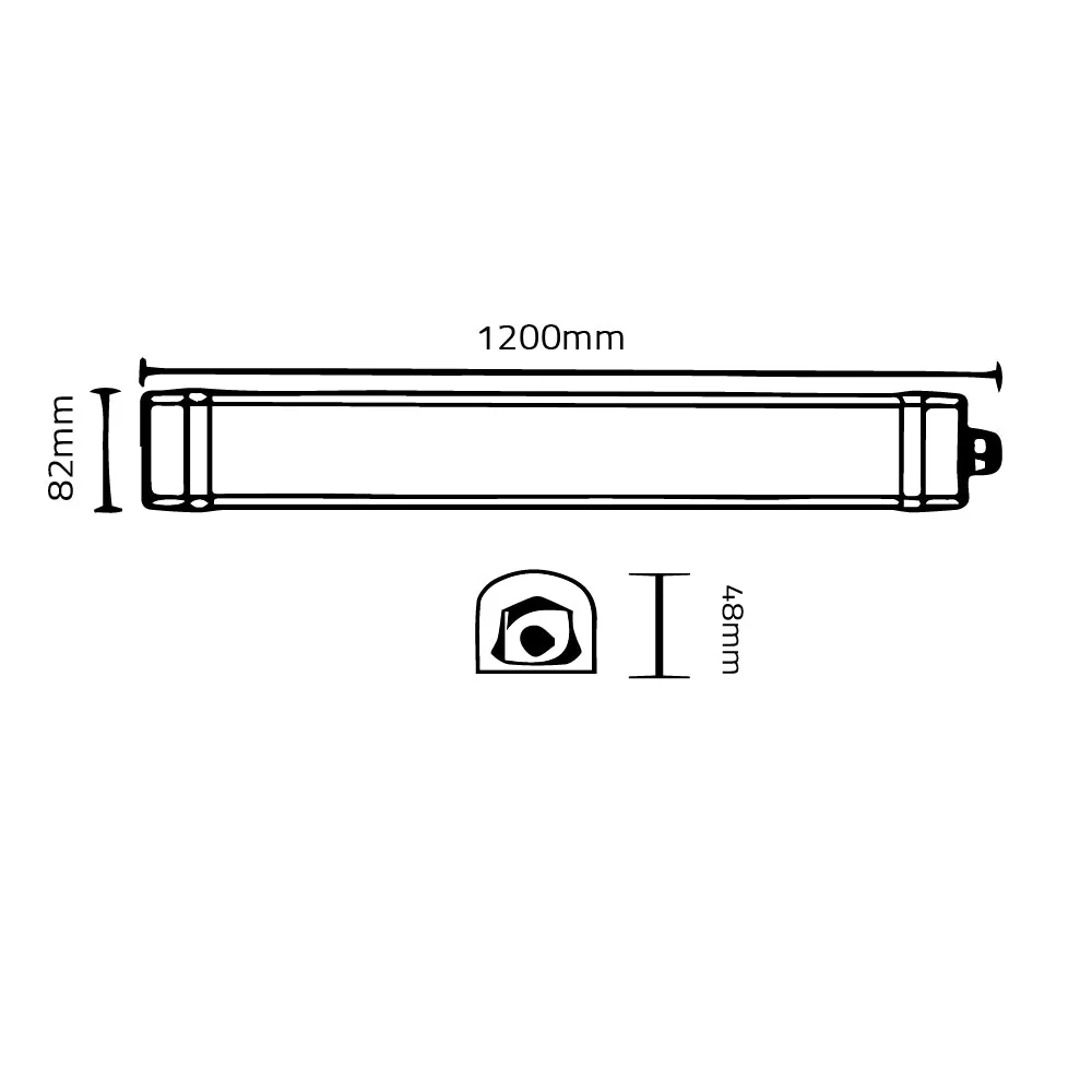 Ultralight Water Proof LED Batten Light 36W IP65 (TF-TPB12036) - Image 3