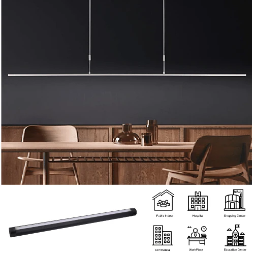 Ultralight Linear Light Connectable - Modern Black 24V Fixture (WD420) - Image 5