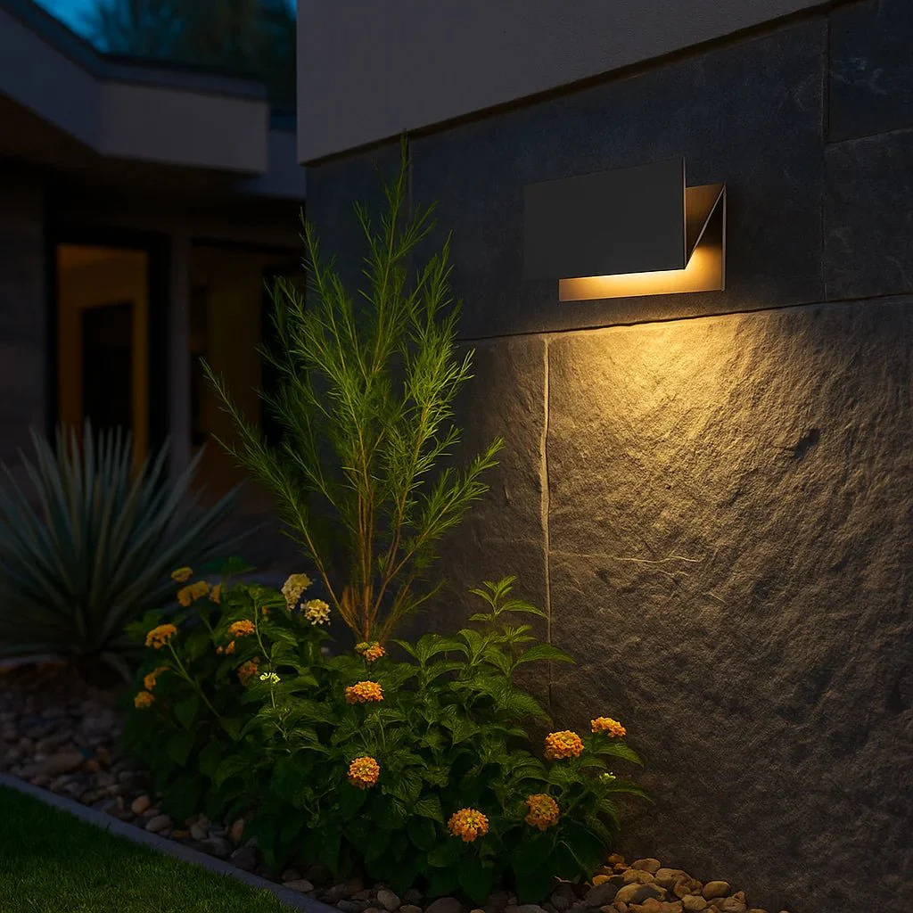 Modern LED Wall Light 14.4W (H1521) – 3000K Warm White, IP54, Black Aluminum Fixture for Entrances & Corridors - Image 3