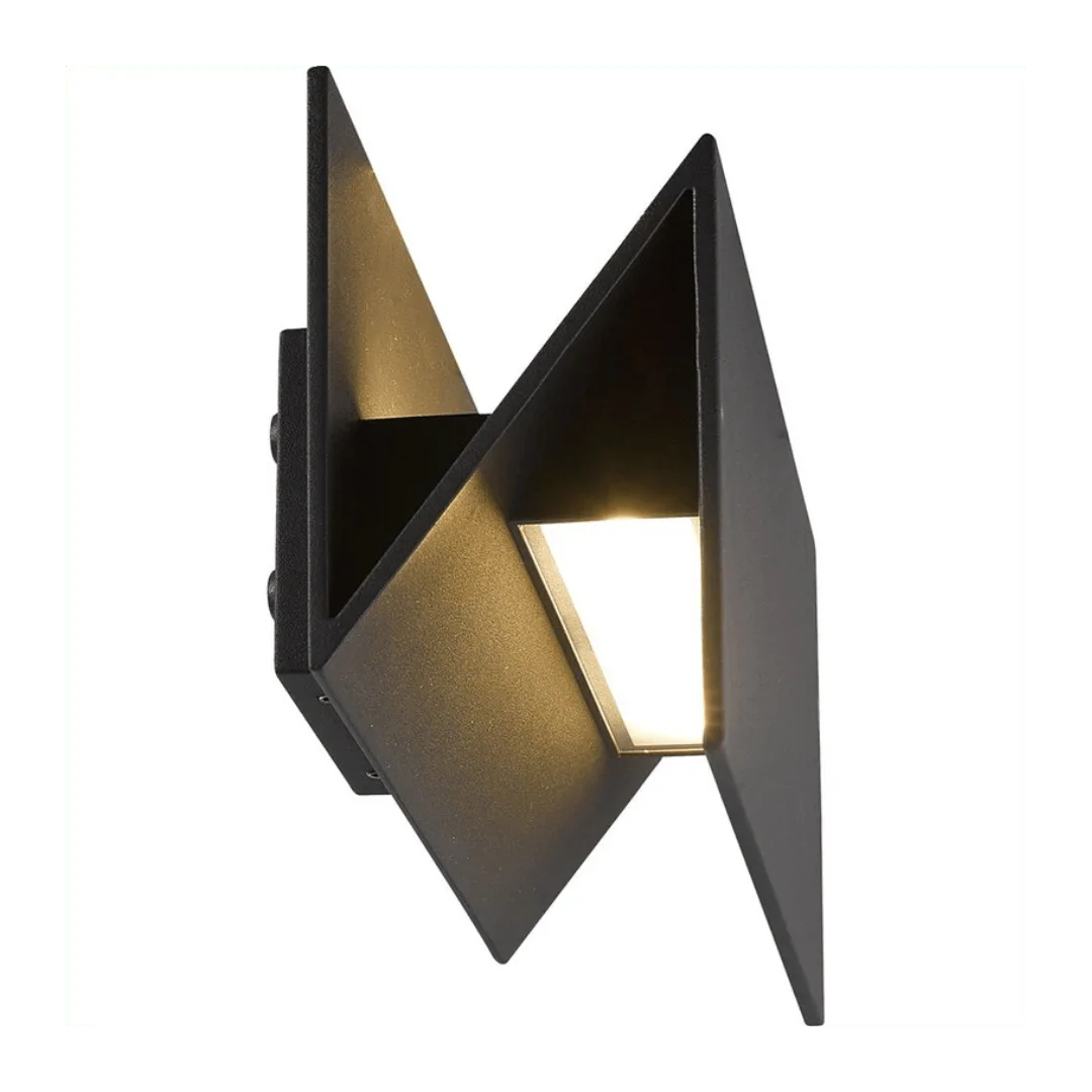 Modern LED Wall Light 14.4W (H1521) – 3000K Warm White, IP54, Black Aluminum Fixture for Entrances & Corridors - Image 4