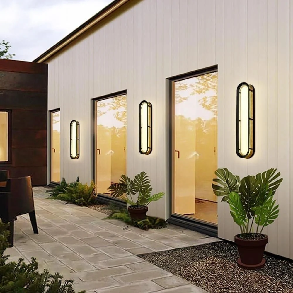 Modern Outdoor LED Wall Light – IP54 Black Fixture (GMD-Y) - Image 10