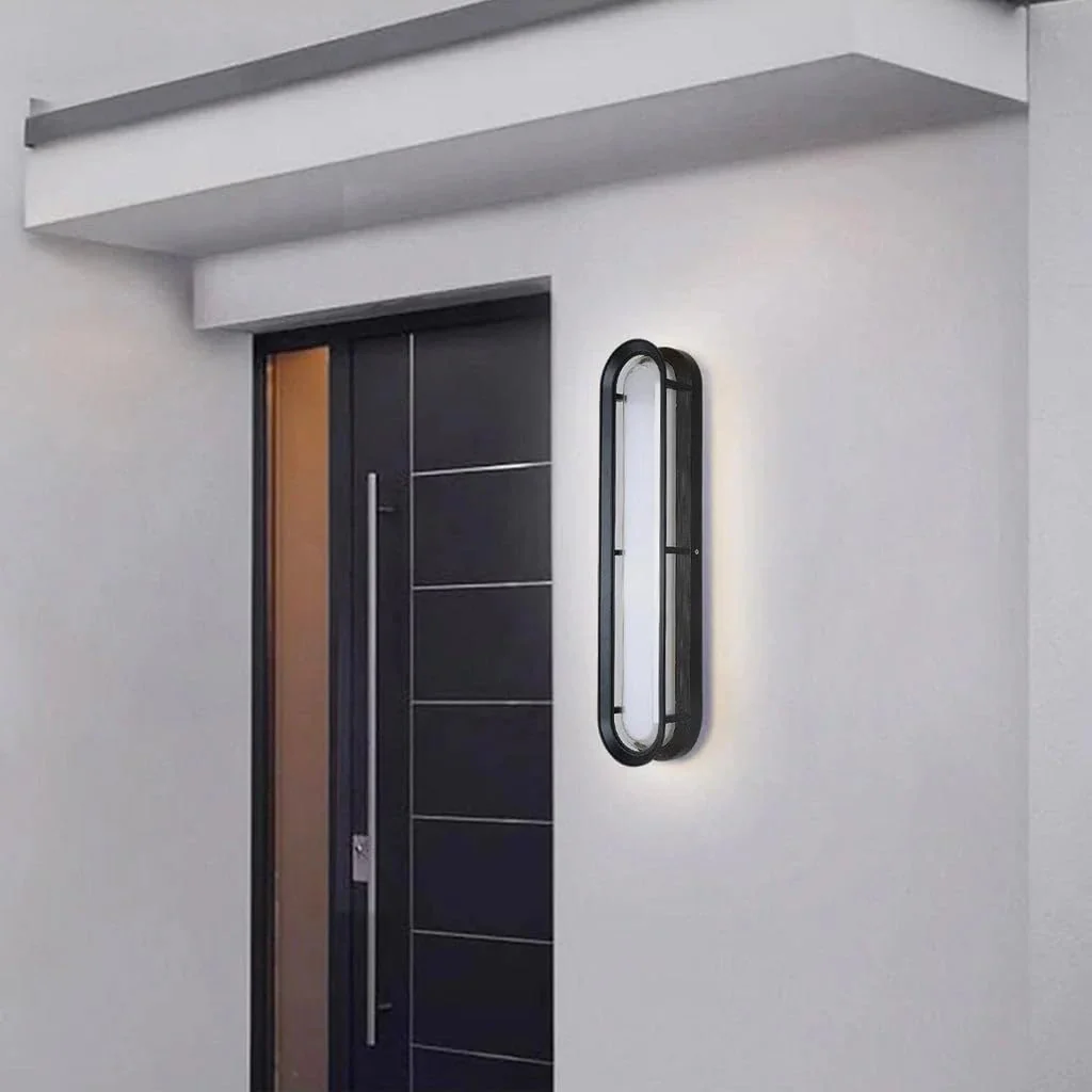 Modern Outdoor LED Wall Light – IP54 Black Fixture (GMD-Y) - Image 11
