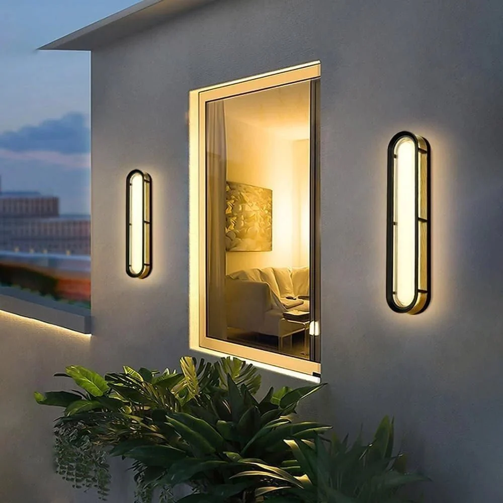 Modern Outdoor LED Wall Light – IP54 Black Fixture (GMD-Y) - Image 2
