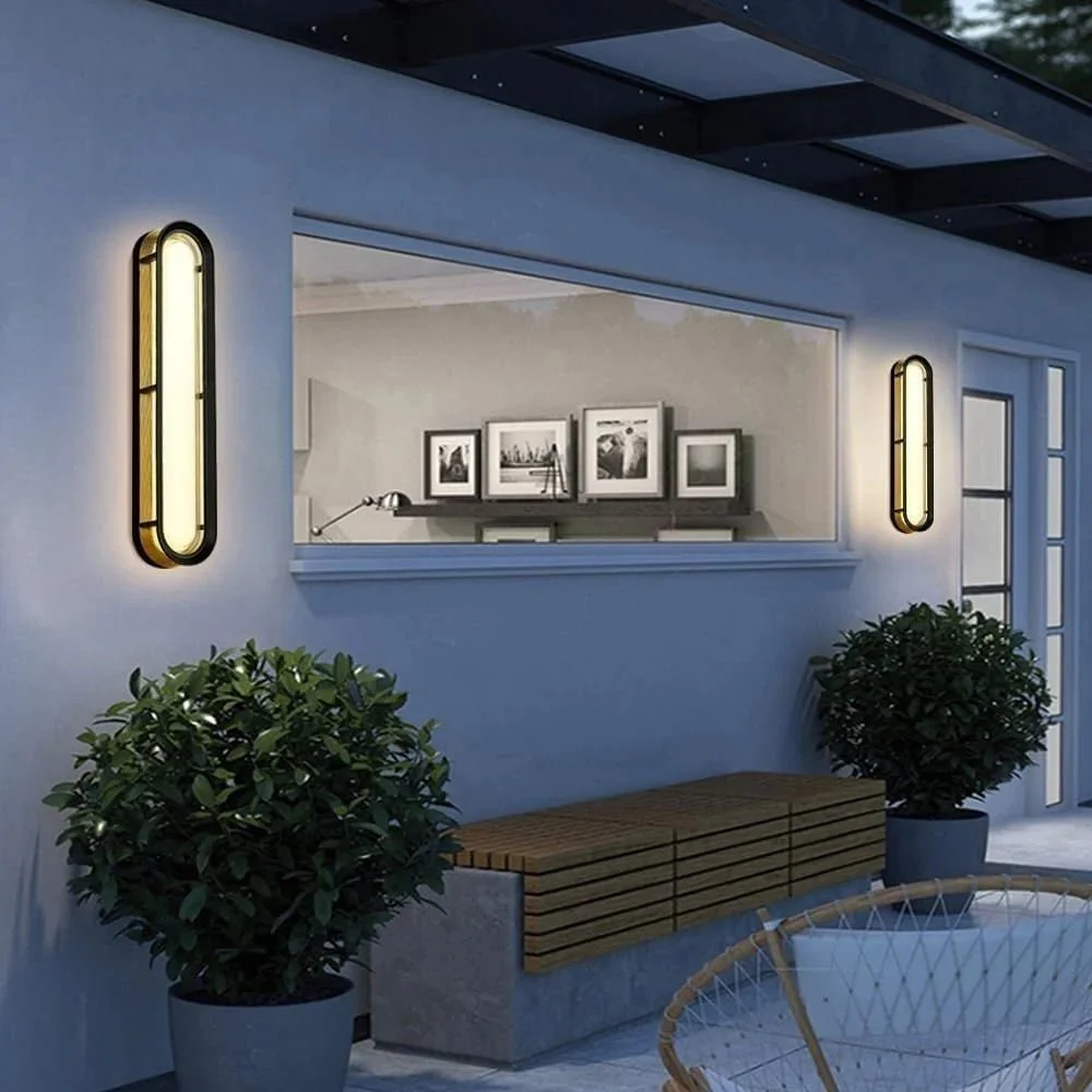 Modern Outdoor LED Wall Light – IP54 Black Fixture (GMD-Y) - Image 9