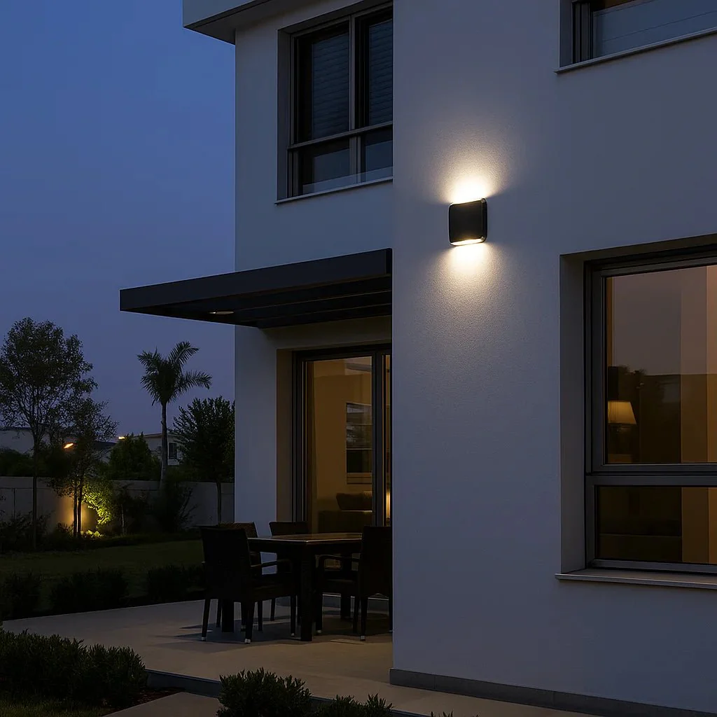 Modern Outdoor LED Wall Light (JW771A) – 8W Warm Light & IP65 Weather Resistant – Black & Grey - Image 5
