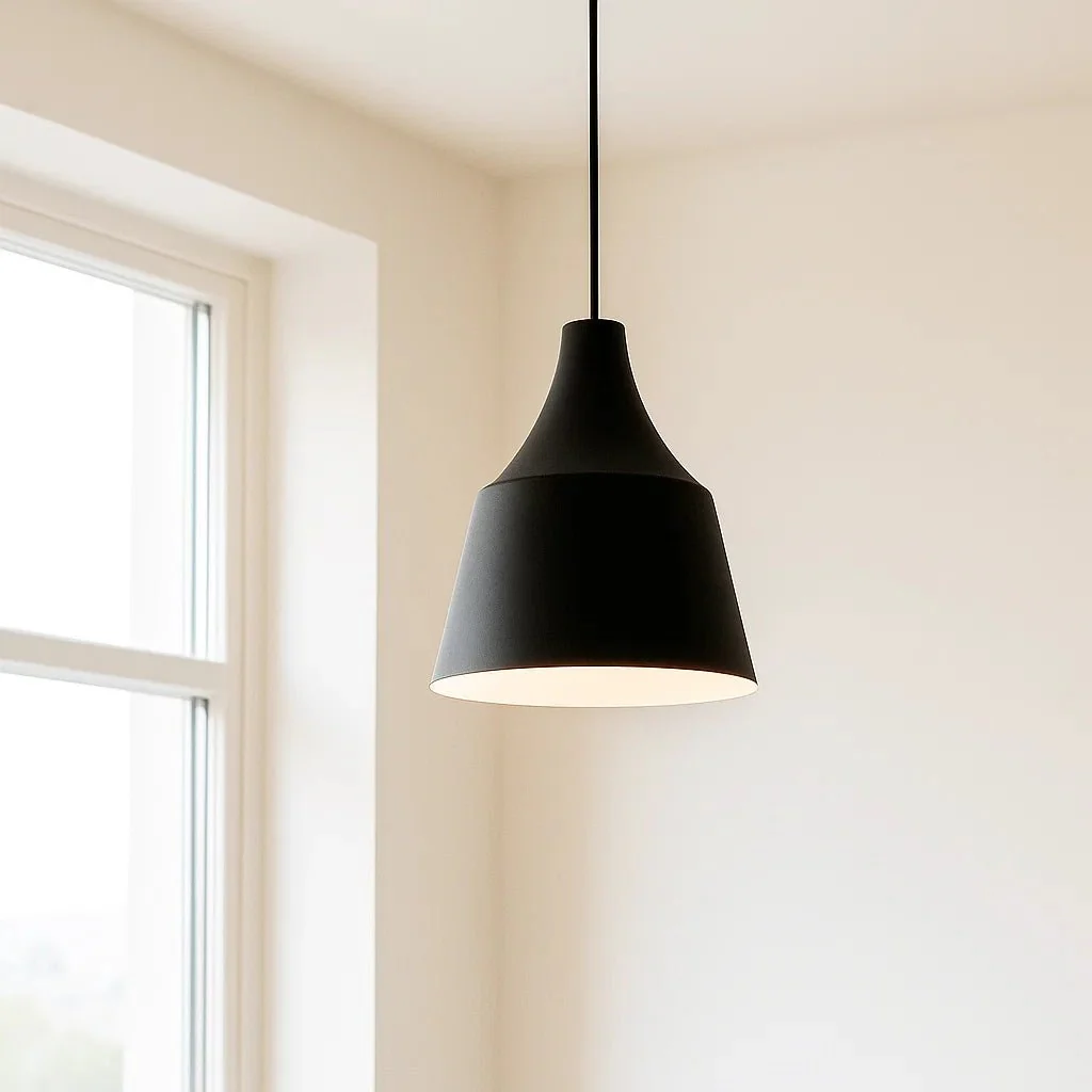 Modern Pendant Light Fixture – Cone Shape High Bay Frame with E27 Socket (Q7788) - Image 3