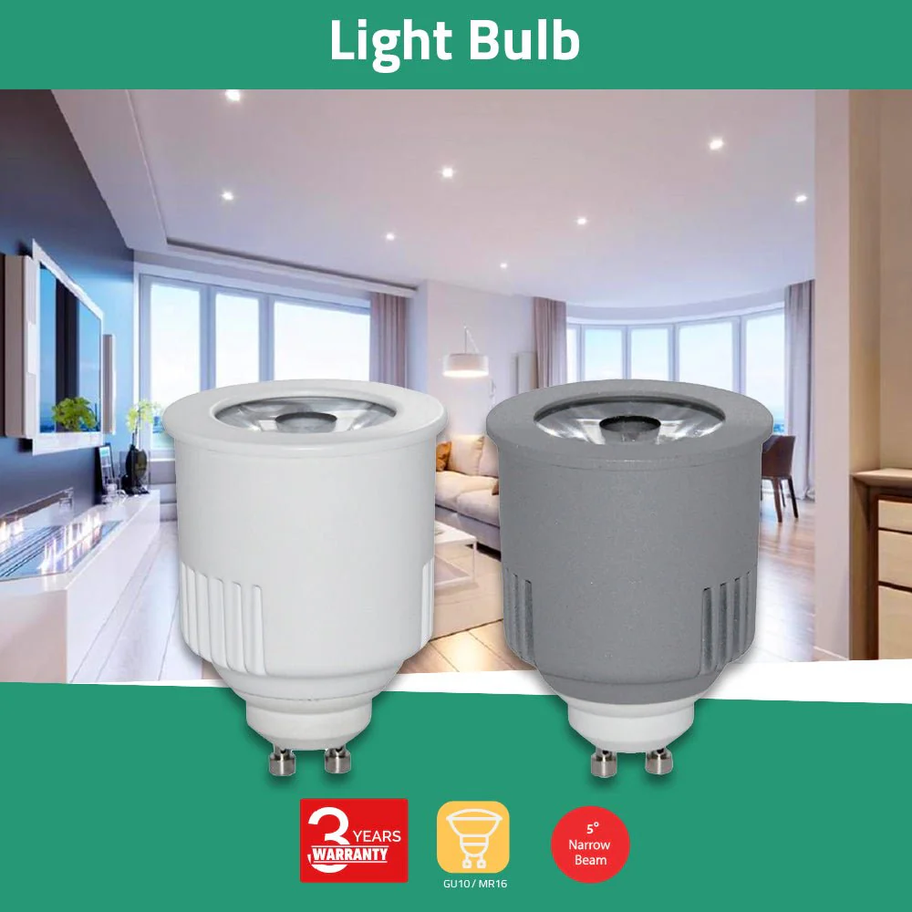 Ultralight 5° Narrow Light GU10 Base Bulb 3.2W (BR3766) - Image 4