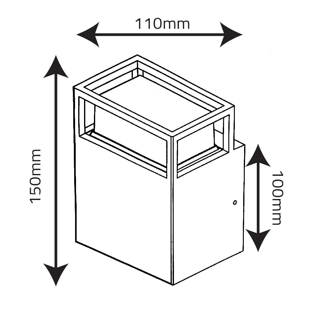 Ultralight One Sided Wall GU10 Base IP44 (YJ-2022) - Image 4