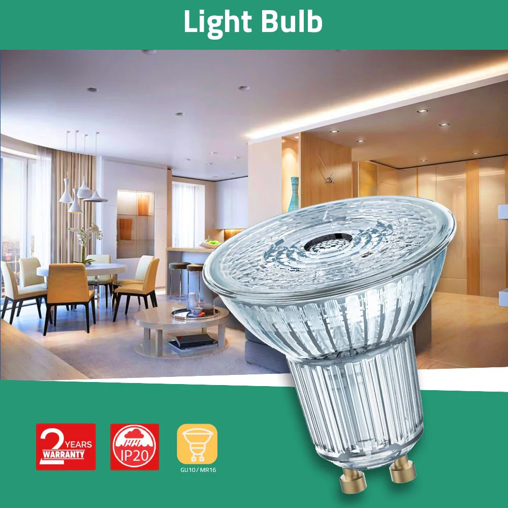 Ultralight Osram 6.9W Bulb GU10 Base (PARATHOM-LED 6.9W/827) - Image 3