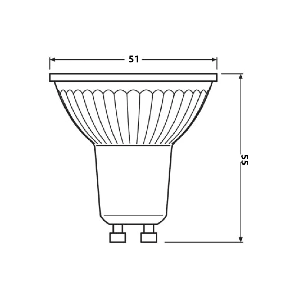 Ultralight Osram 6.9W Bulb GU10 Base (PARATHOM-LED 6.9W/827) - Image 5