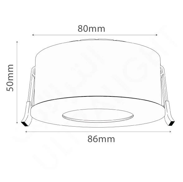 Ultralight Outdoor Downlight Frame GU10 Base 8cm (BA268-RD) - Image 3