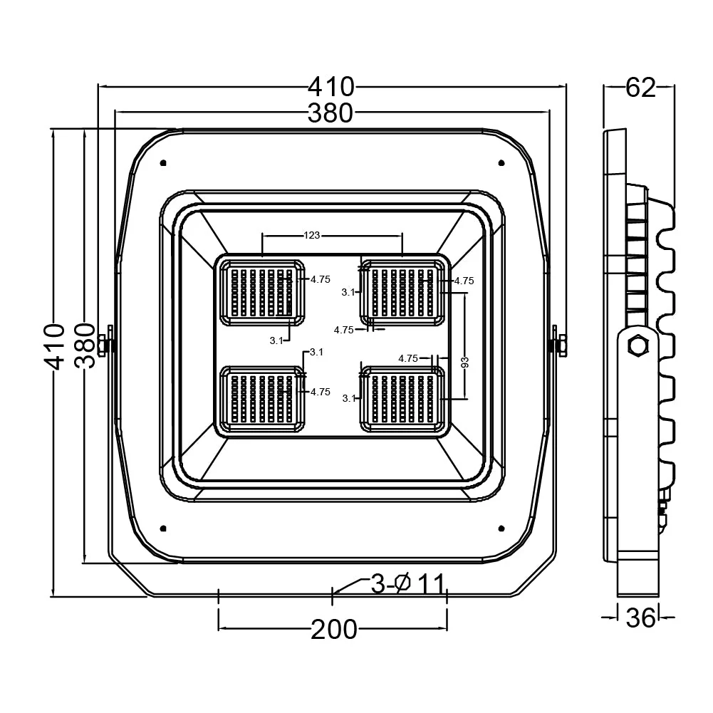 Ultralight Outdoor LED Floodlight - IP65 Weatherproof Design (ZY-2079) - Image 9