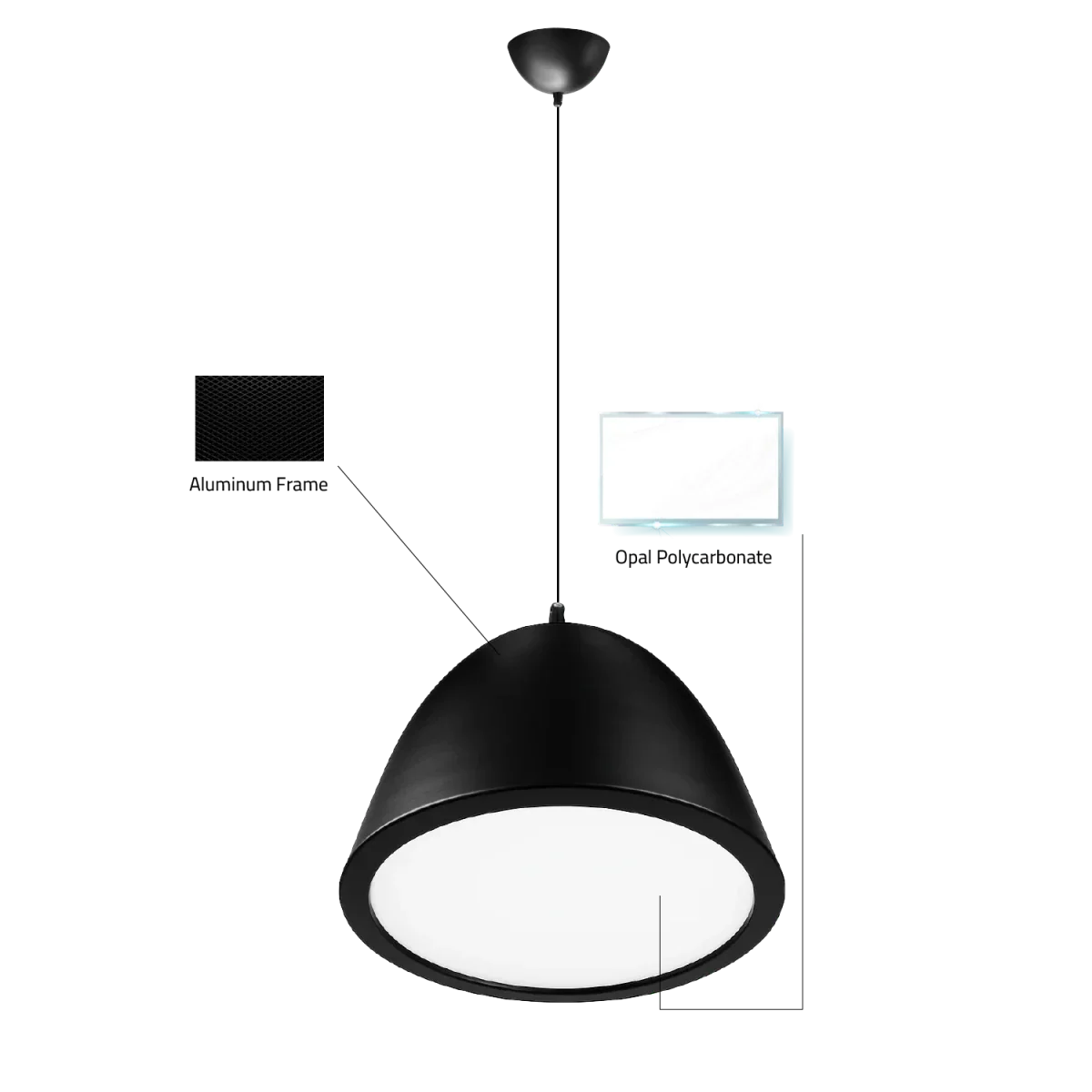 PENDANT FRAME LIGHT (WL-E001) – Decorative Pendant Light With 3 Colors , and 3 Different Sizes - Image 4