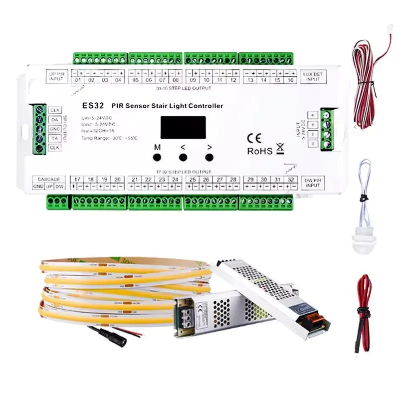 PIR Sensor Stair Light Controller – 32-Step Intelligent Motion Sensor (ES32) - Image 3