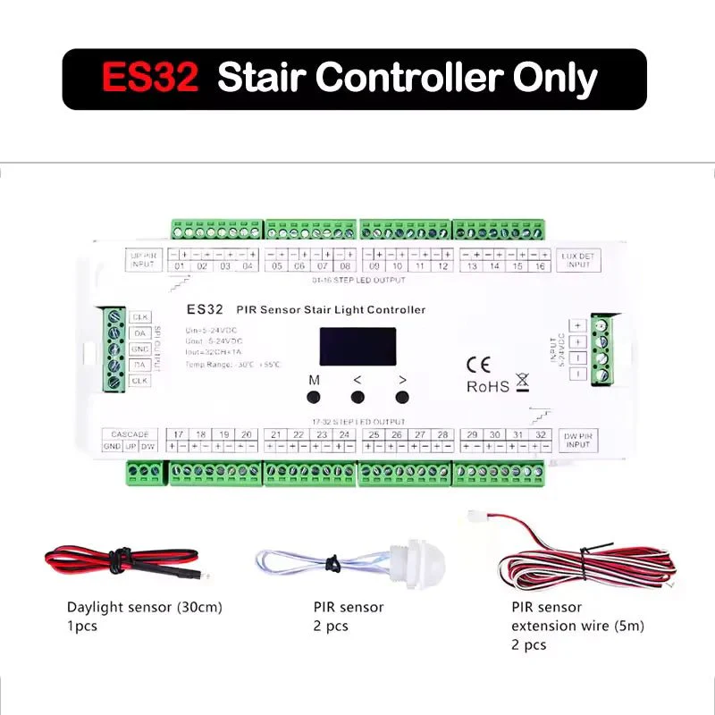 PIR Sensor Stair Light Controller – 32-Step Intelligent Motion Sensor (ES32) - Image 7