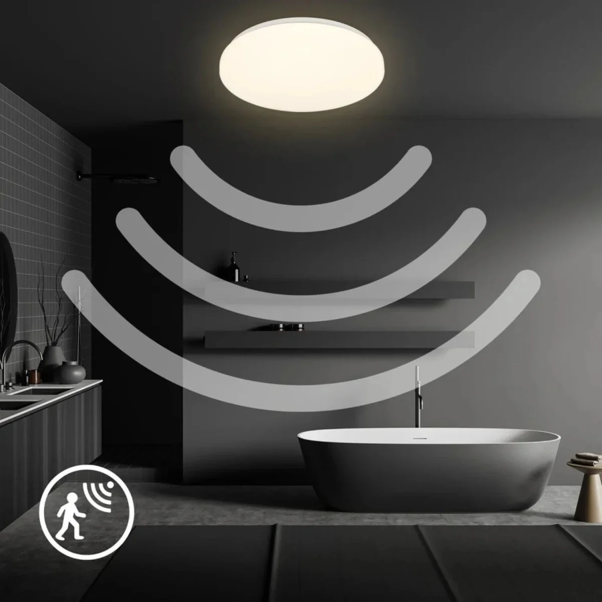 Radar Sensor Ceiling Light 18W – Motion Detection, Weatherproof (GD-BL6) - Image 4