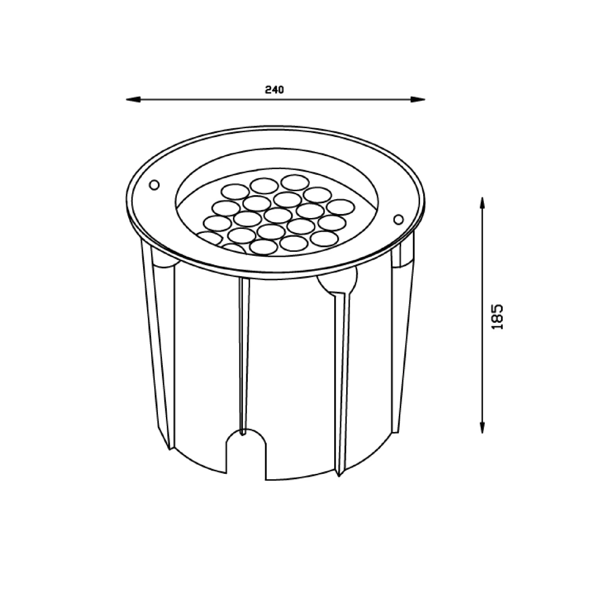 Ultralight RGB In-Ground Light 31W IP67 24Cm (JRD2-24) - Image 4
