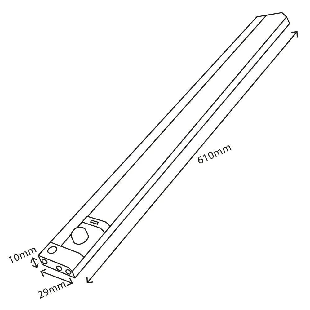 Ultralight Sensor Linear LED Light 6.5W 12VDC (L610S2702S) - Image 8