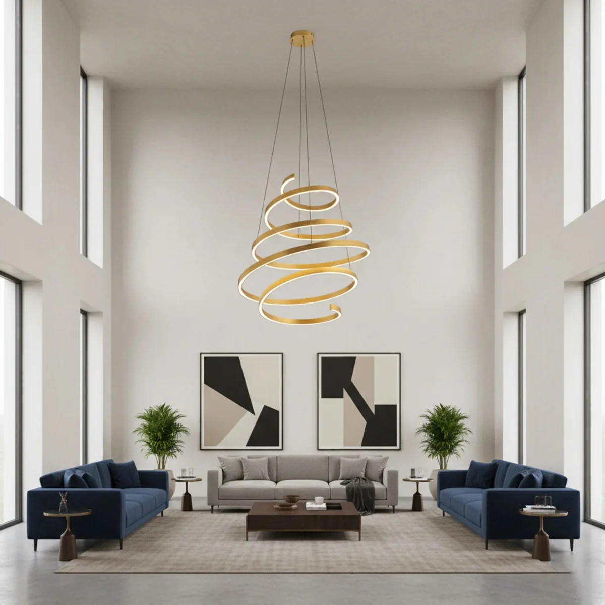 Serpentine Pendant Light - Extendable Height (BR8514) - Image 2