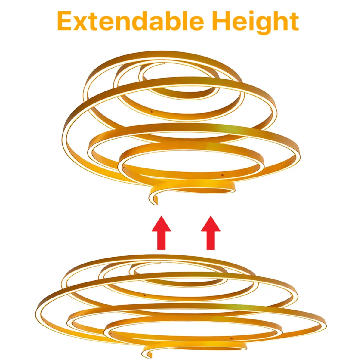 Serpentine Pendant Light - Extendable Height (BR8514) - Image 3