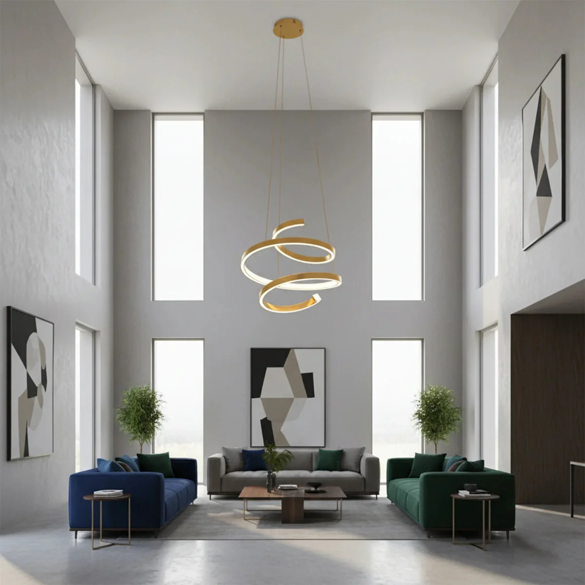Serpentine Pendant Light - Extendable Height (BR8514) - Image 6
