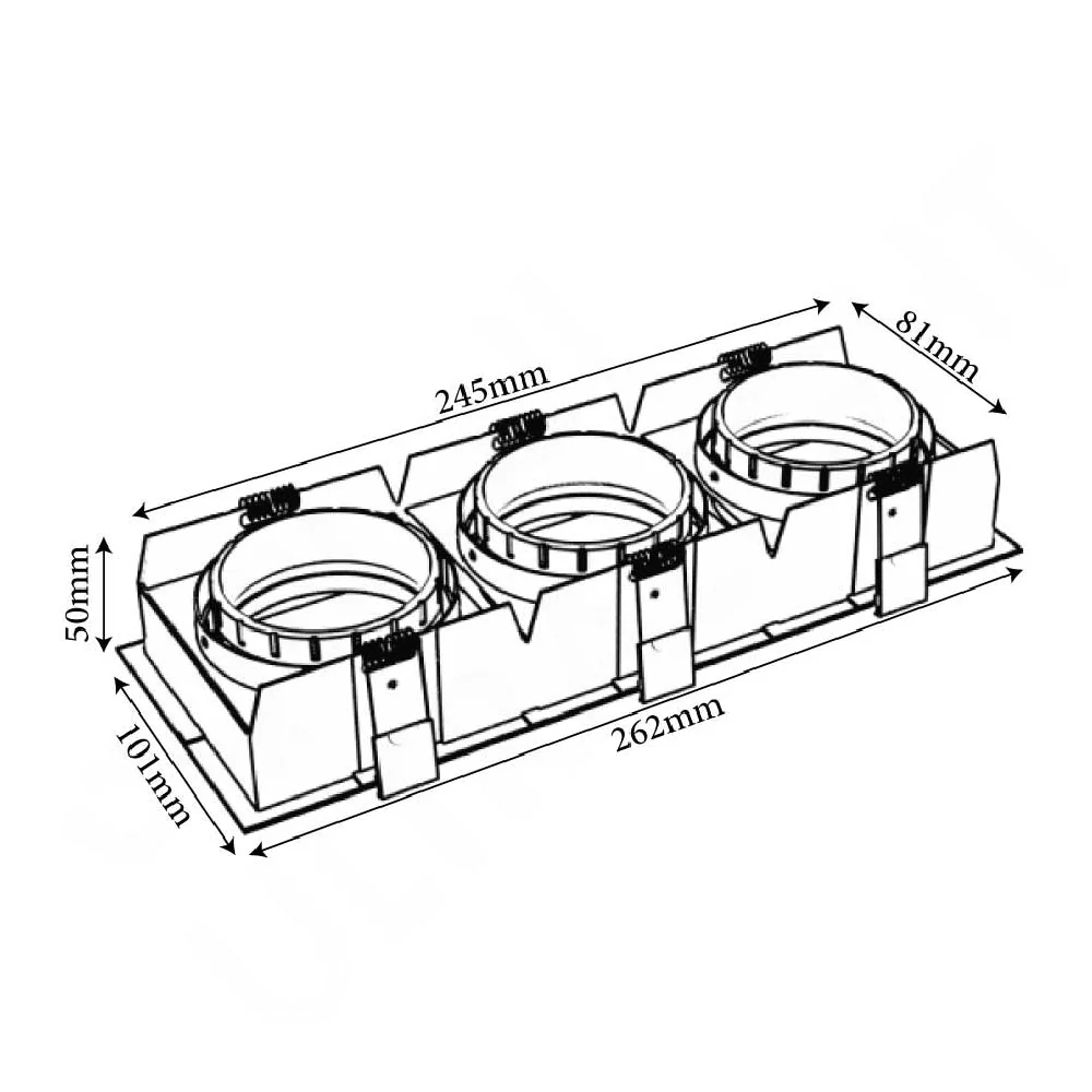 Ultralight Square GU10 Spotlight Frame – Modern Indoor Ceiling Light (BR165) - Image 10