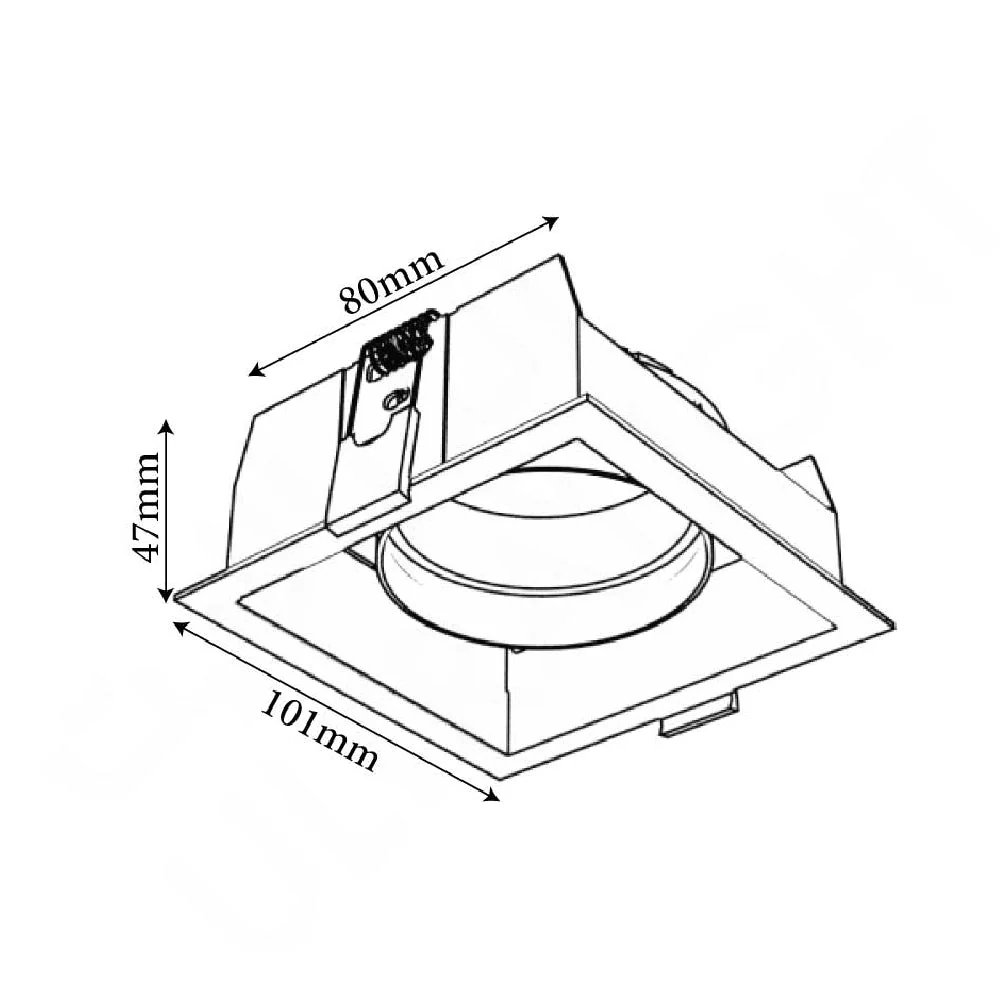 Ultralight Square GU10 Spotlight Frame – Modern Indoor Ceiling Light (BR165) - Image 8