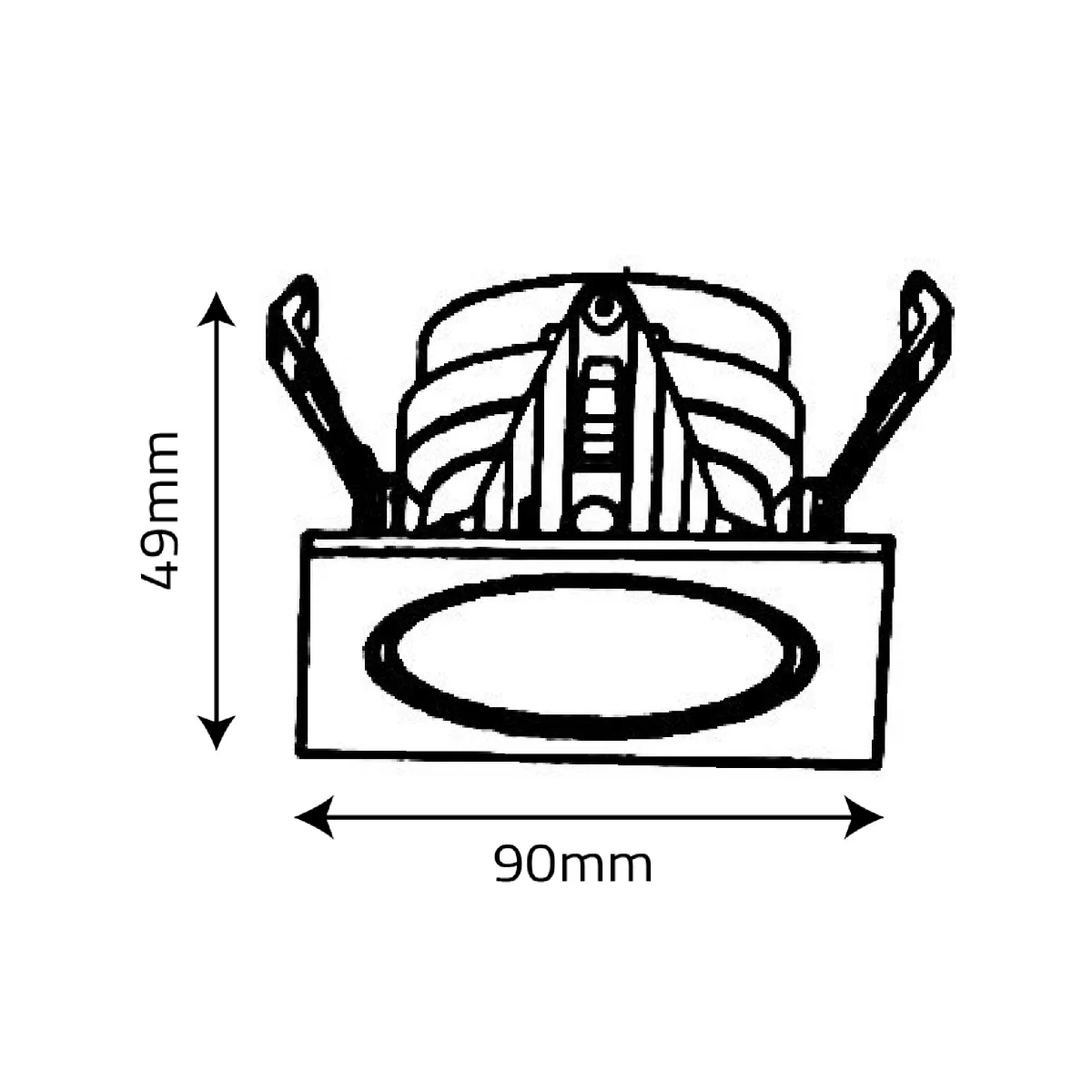 GU10 Single Ceiling Frame Light - 7.5cm Anti Glare Spotlight (FPC303S-AD) - Image 5