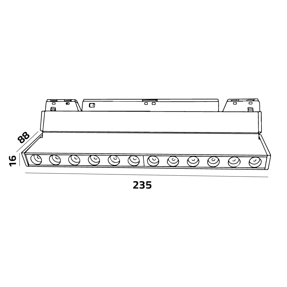 Smart Folding Grille Magnetic Light 1.1 Cm - Dimmable & 3CCT Light (BM714) - Image 7