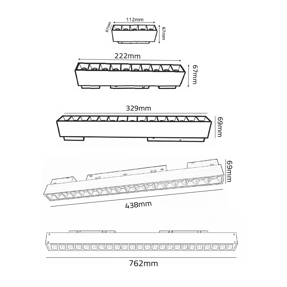 Smart Grille Magnetic Light 2Cm & Mobile App Controlled (MG7102) - Image 12