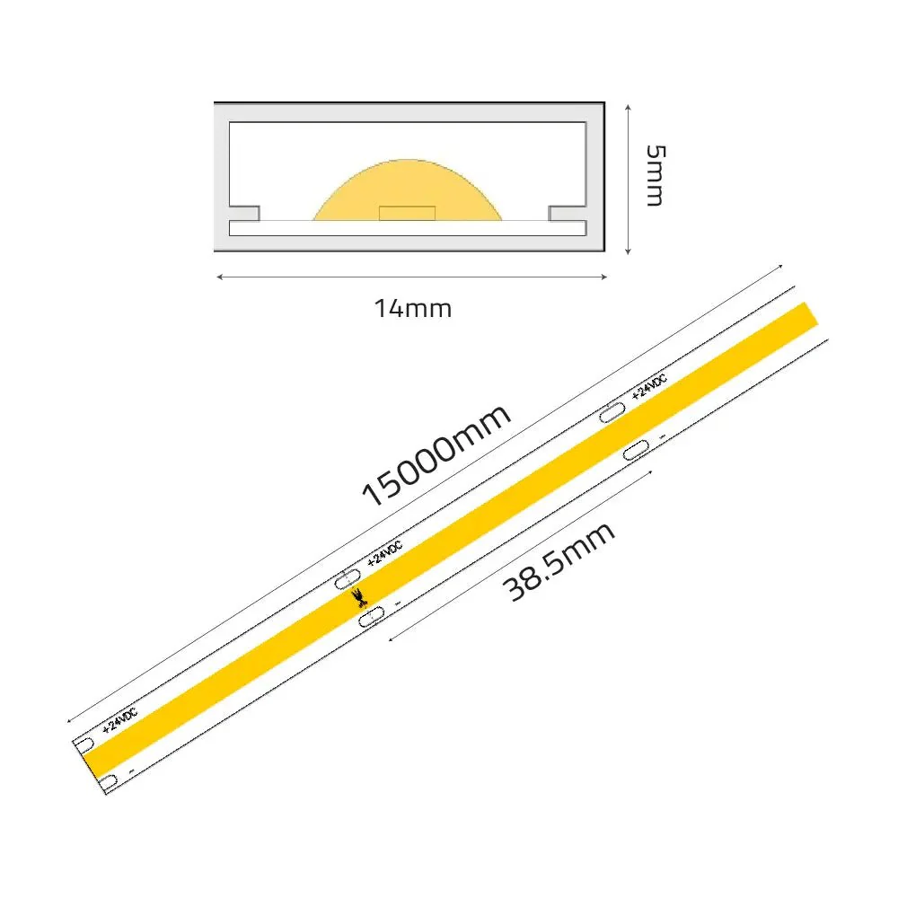 Smart Outdoor Strip Light 15M 6.5W/M - Mobile App Controlled (COB-624P) - Image 12