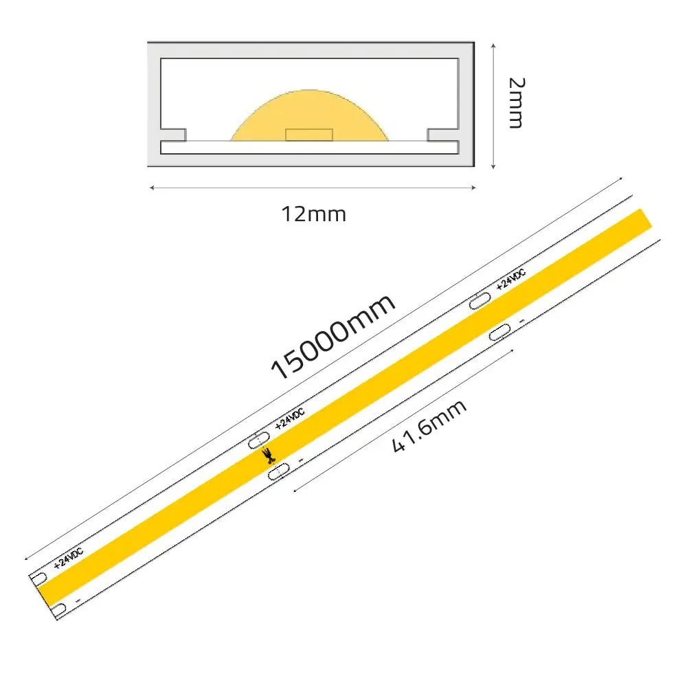 Smart Indoor Strip Light 15M 7W/M - Mobile App Controlled (COB-576P) - Image 10