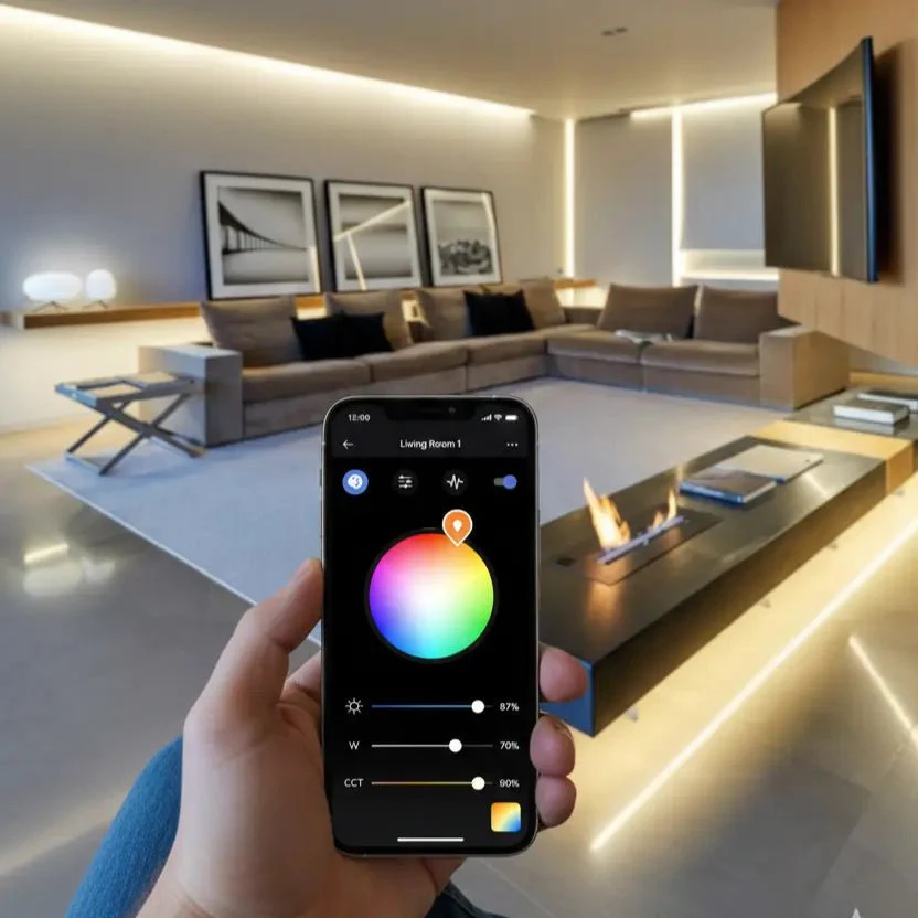 Smart Indoor Strip Light 15M 7W/M - Mobile App Controlled (COB-576P) - Image 2