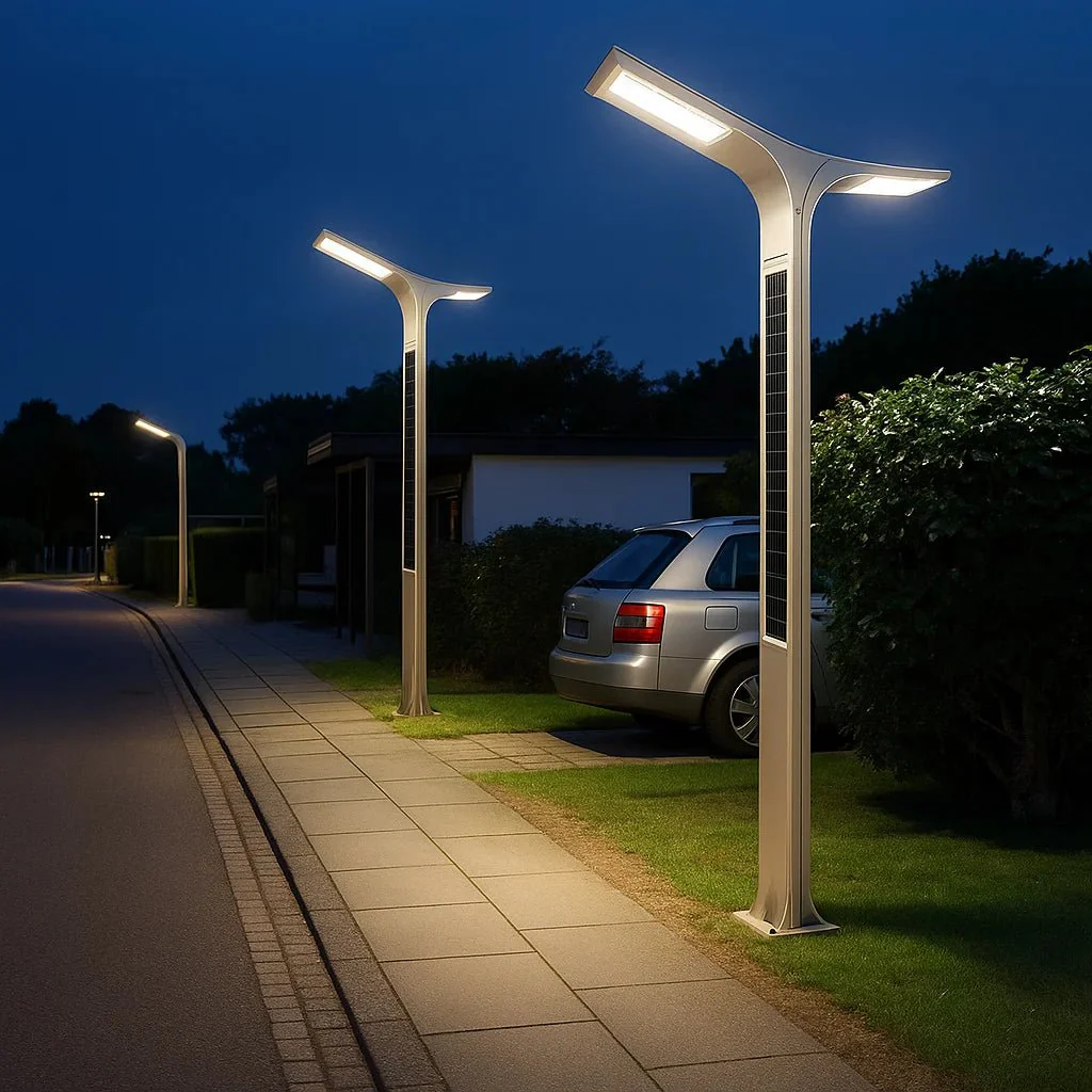 Solar Pole Light 30W IP65 (TY01) Dual-Head Outdoor LED Light with 160W Solar Panel & 3M Height - Image 3