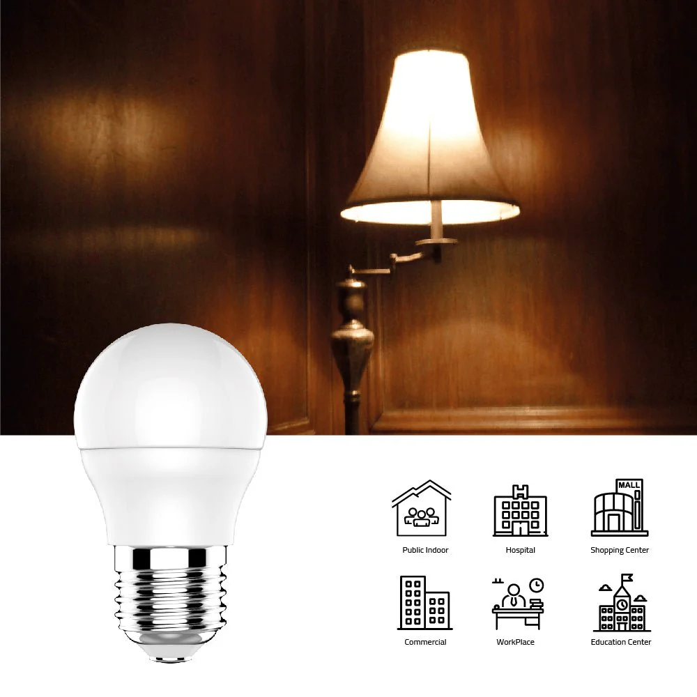 Ultralight Spherical Opal Bulb E27 Base (YTG45E2) - Image 3