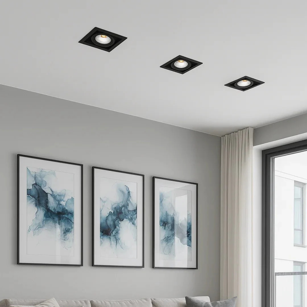 SPOT LIGHT FRAME Square 14cm (BA307-SQ) – Anti-Glare – AR111 Base – Elegant Indoor Lighting - Image 5