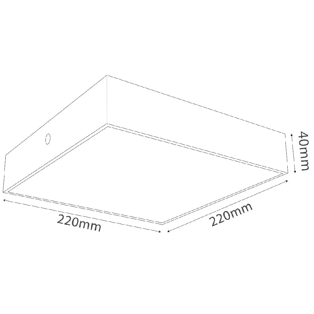 Ultra Light Square Surface Ceiling Light (QH1229-SQ) | LED Indoor Ceiling Fixture - Image 6