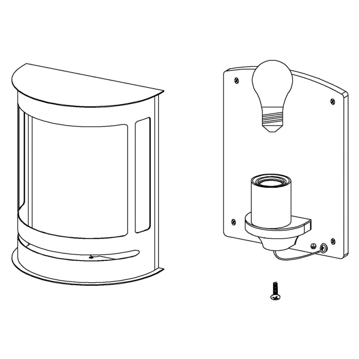 Ultralight Stainless Steel Wall Light Frame (ST431) - Image 4