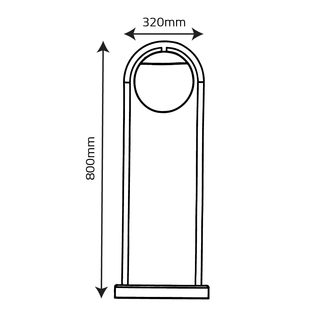 Ultralight Outdoor Garden Bollard Light (GLF611) - Image 5