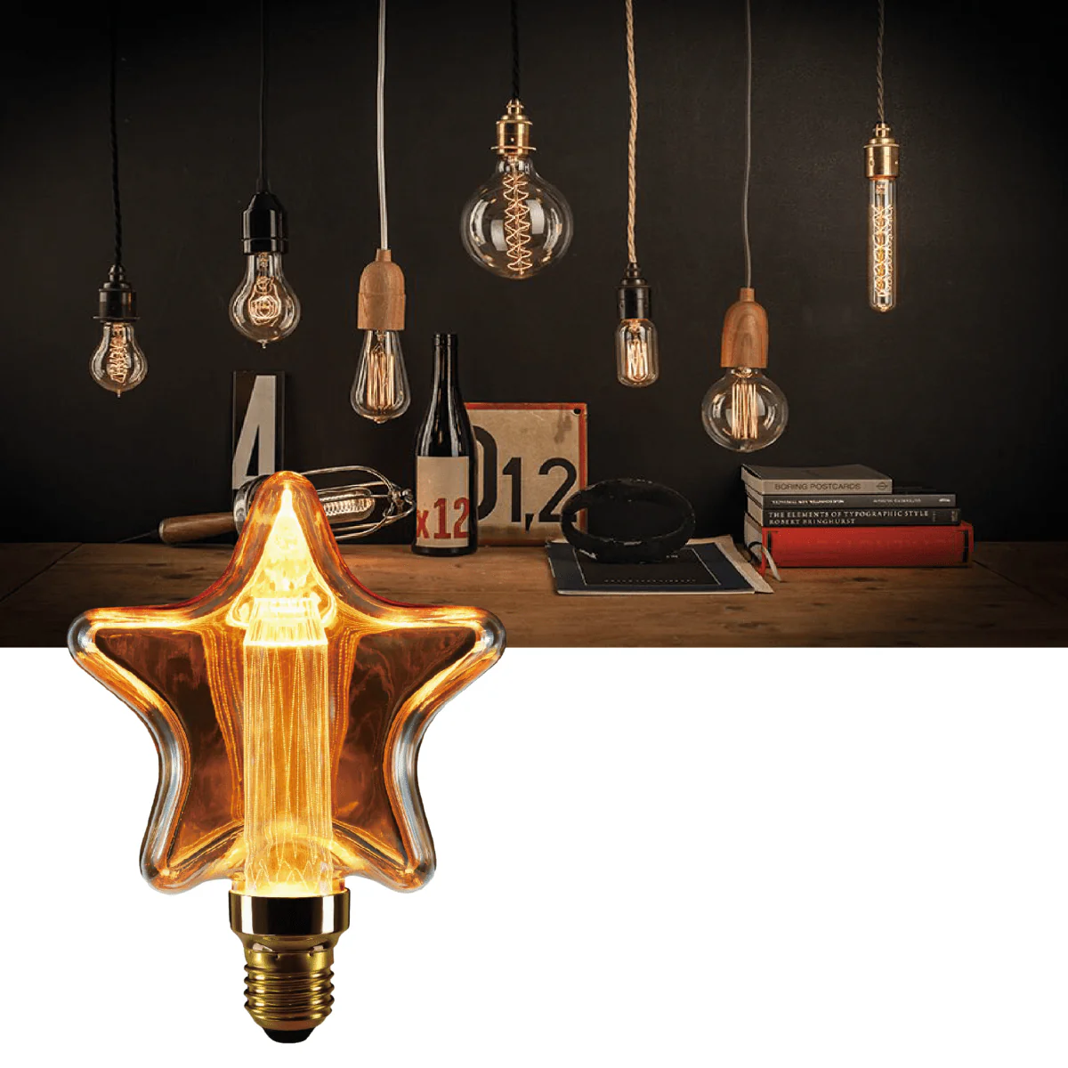 Ultralight Star-Shaped Filament Bulb E27 Base (D-WJX) - Image 5
