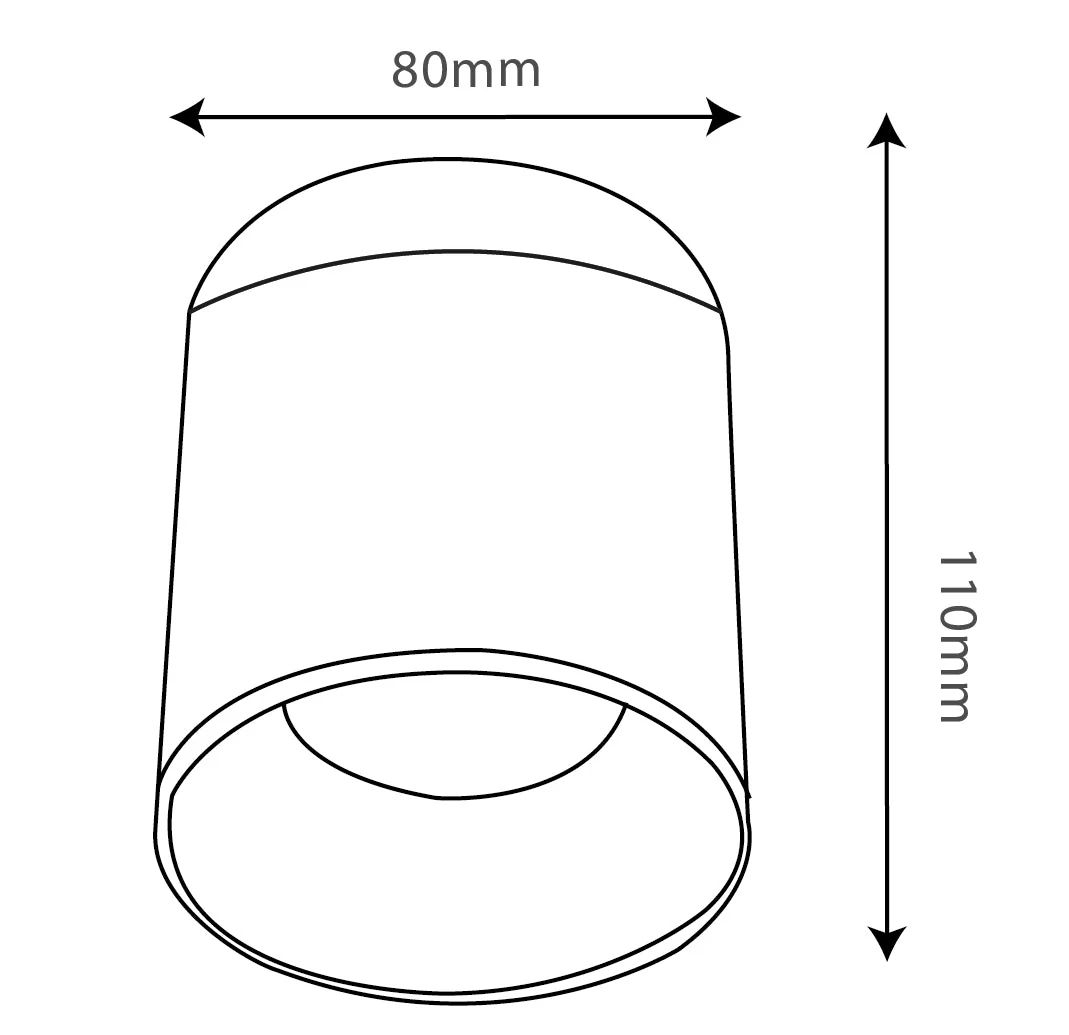 Ultralight Surface-Mounted Downlight GU10 Base (BR2297-RD) - Image 3
