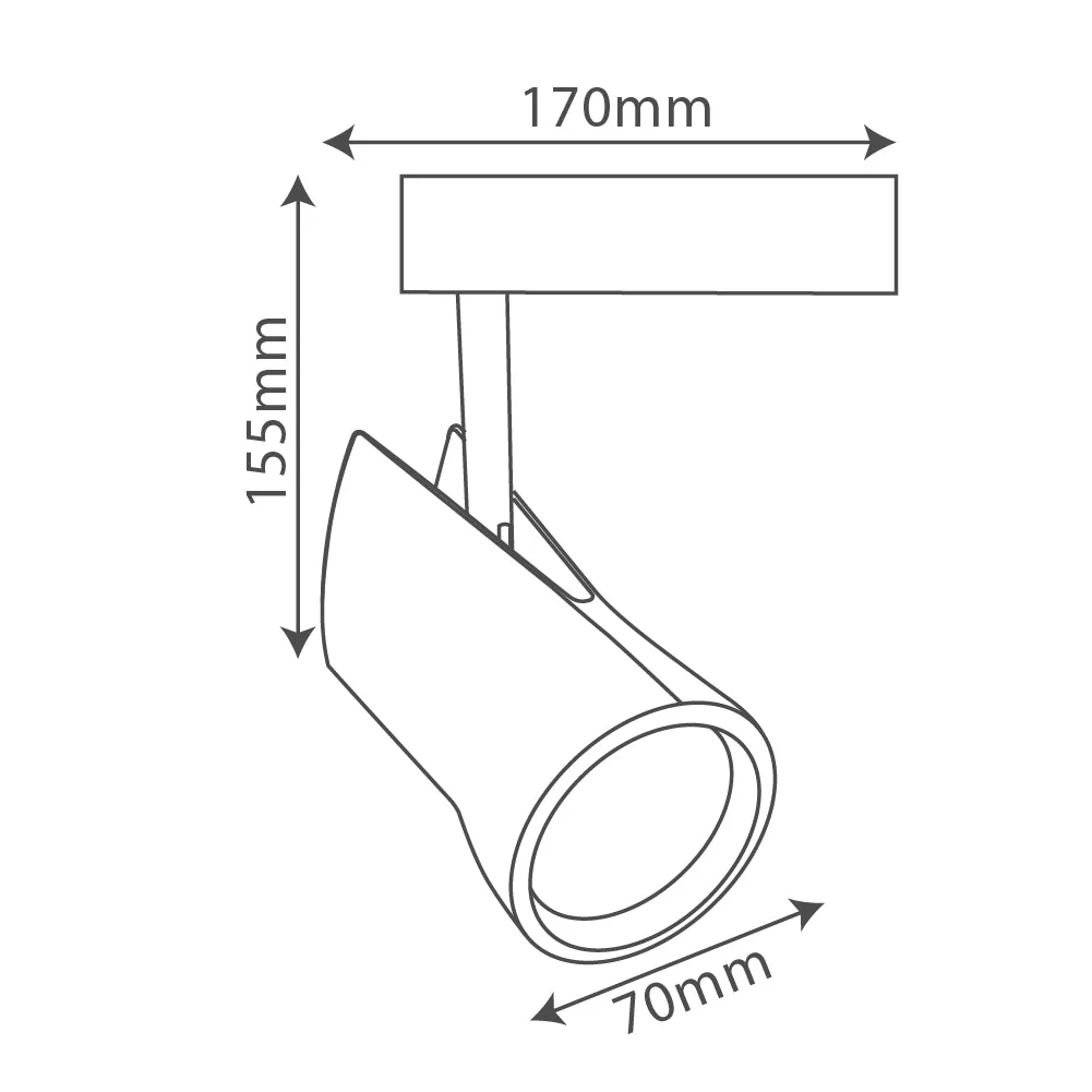 Ultralight Adjustable Indoor Track Spotlight 15W 24Vdc (SUN6120) - Image 4