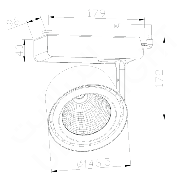 Ultralight Track Light 40W Fixture for Home & Commercial Use (MHT8598) - Image 4