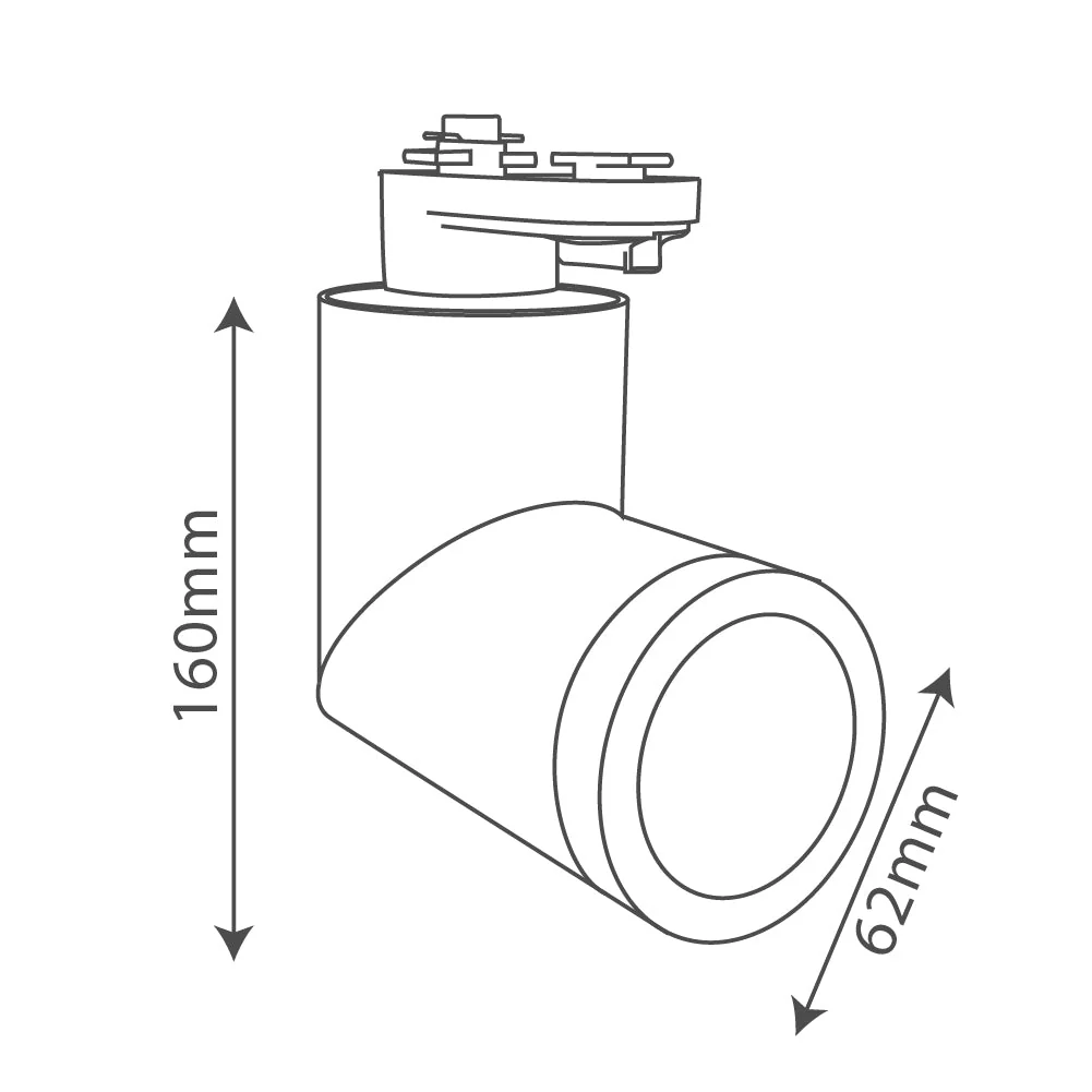 Ultralight Track Light Frame | GU10 Base, 220V, Modern Aluminum Design (FPT6487) - Image 3