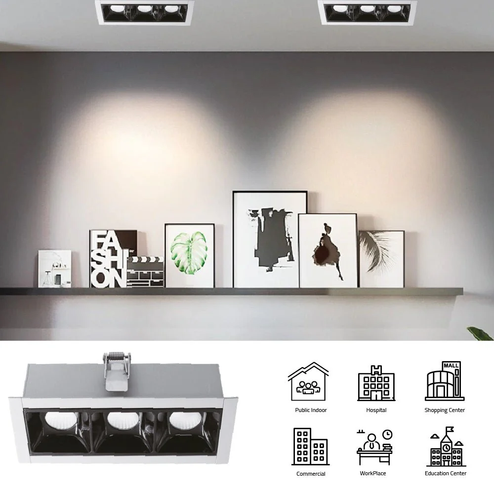 Ultra Light Triple Ceiling Light (BR6709R-3) – Indoor Lighting with Modern Design - Image 2