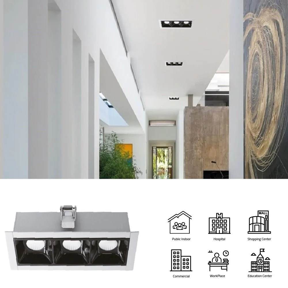 Ultra Light Triple Ceiling Light (BR6709R-3) – Indoor Lighting with Modern Design - Image 3