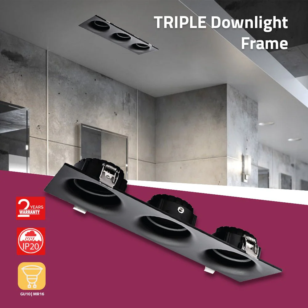 Ultralight Triple Downlight Square (BA124-3) - Image 5