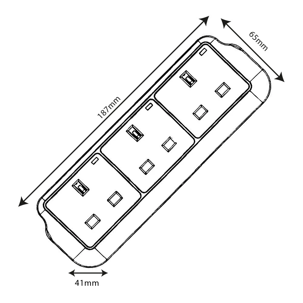 Ultralight Triple Extension Socket Adaptor (AU002) - Image 5