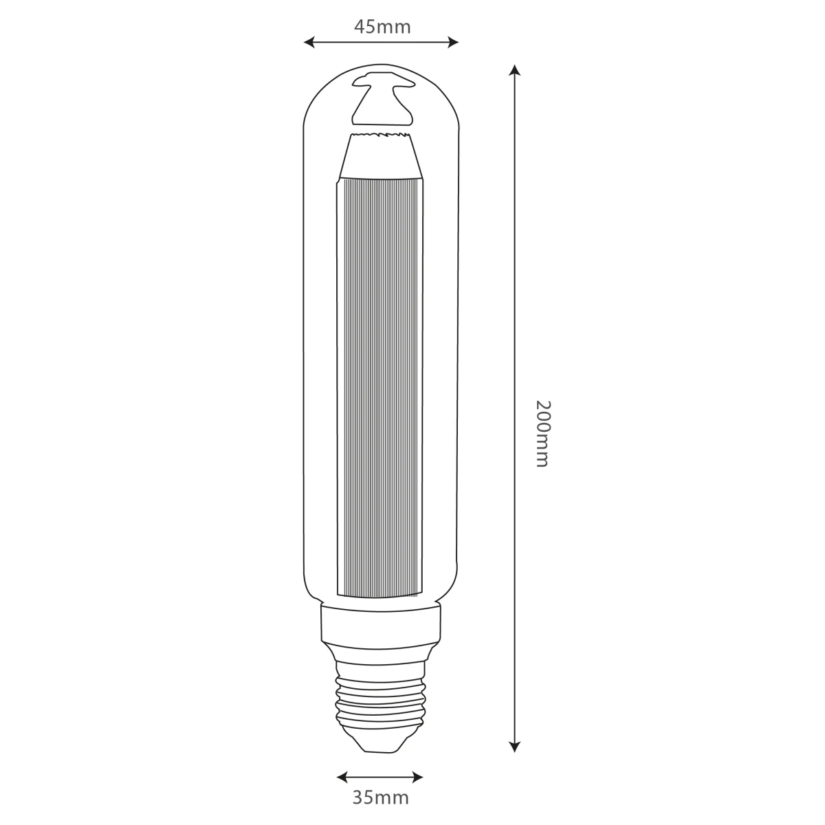 Ultralight Tubular Filament Bulb E27 Base (DT45) - Image 2